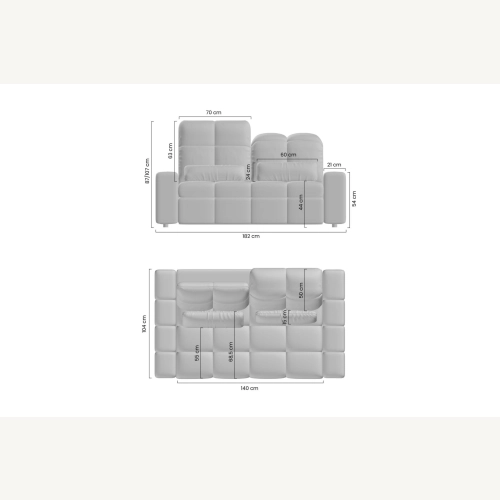 SOFA MAGNELIO PRESTIGE BL-B+2SE+BP-B